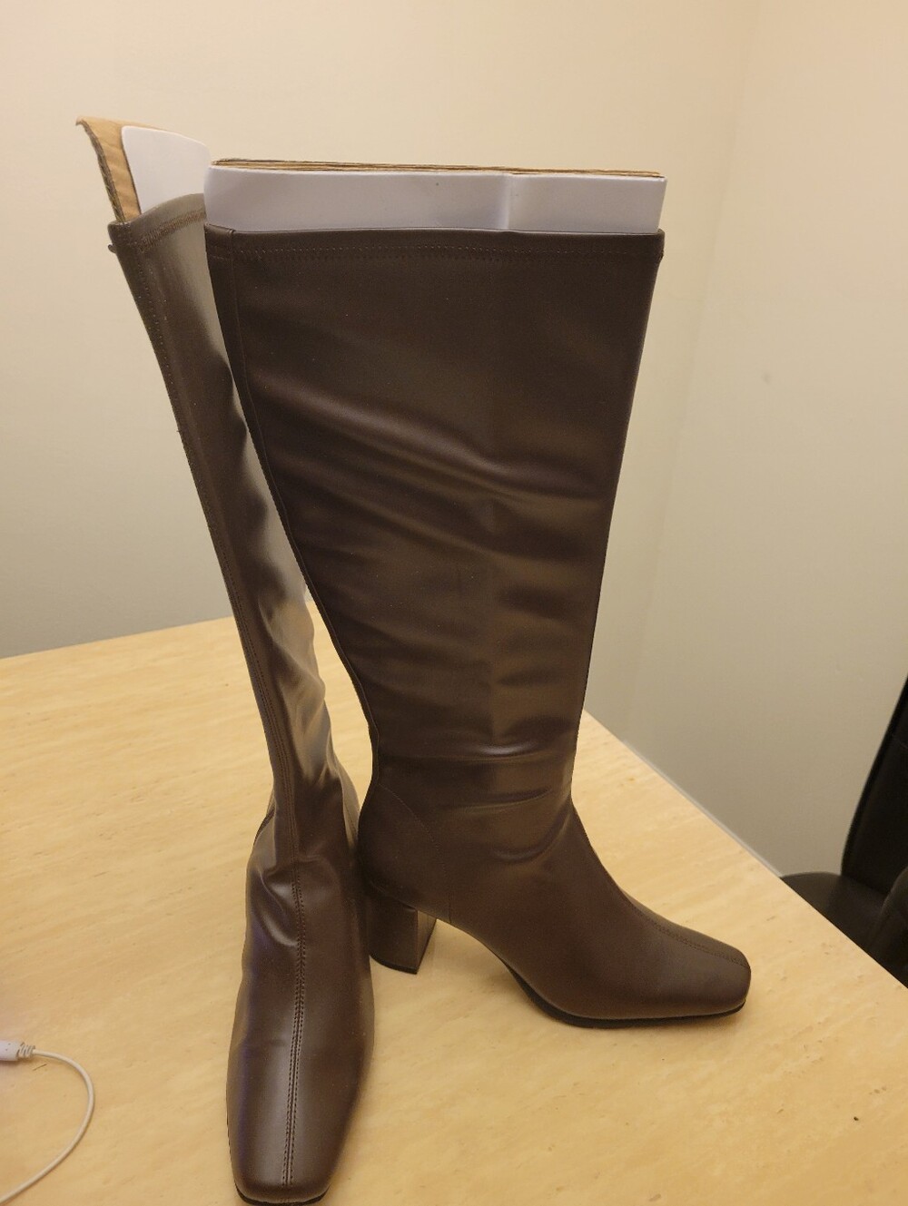 AEROSOLES Brown Knee-High Block Heel Boots